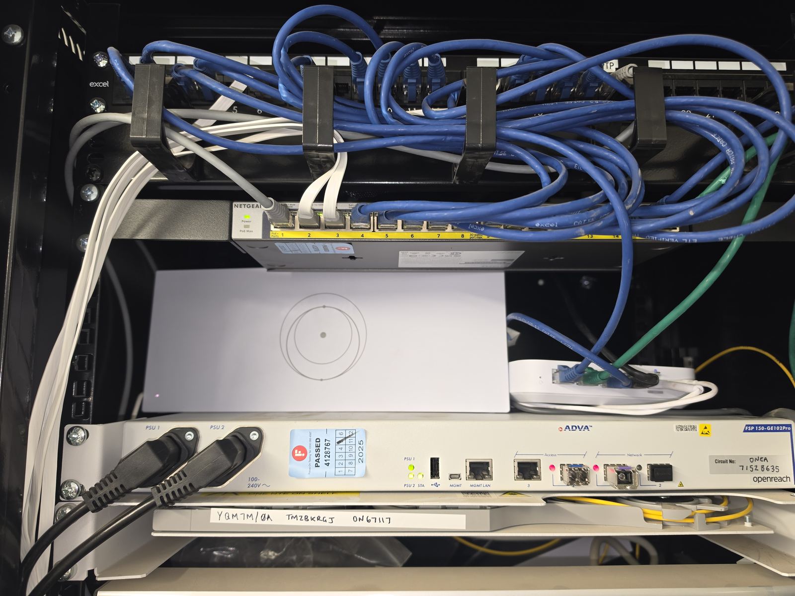 Commercial network cabinet installed by Evolution Data & Digital in Stockport