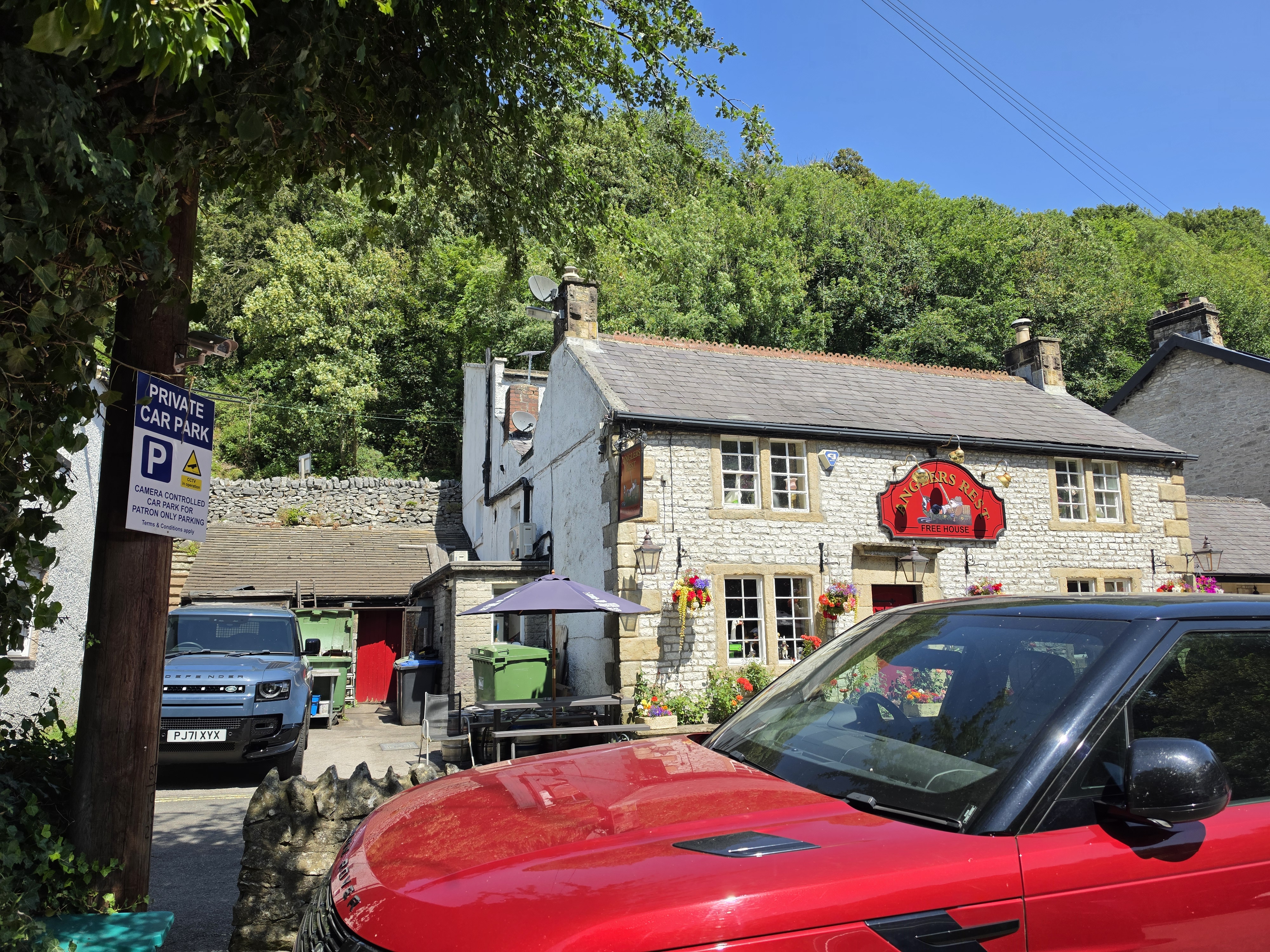 Exterior of the rural pub near Buxton during the connectivity project